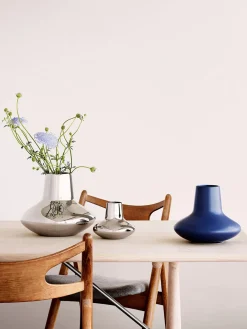 Discount GEORG JENSEN Vase en acier inoxydable Henning Koppel, haut. 22 cm