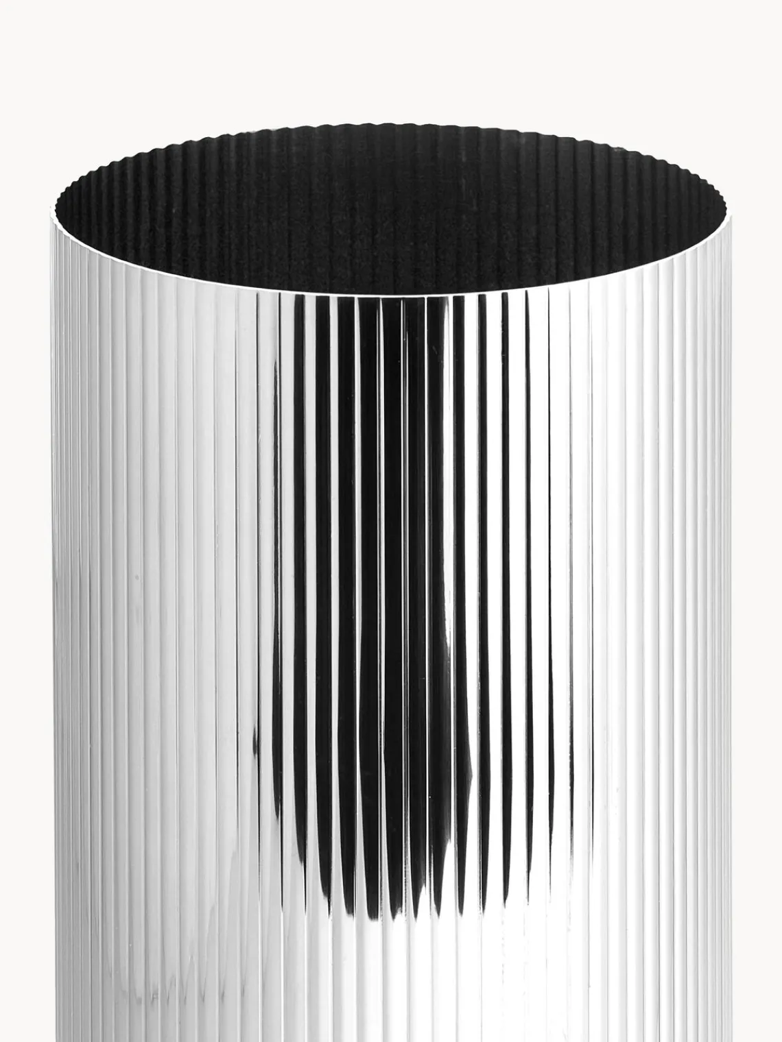 Fashion GEORG JENSEN Vase en acier inoxydable strié Bernadotte, haut. 26 cm