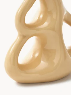 Clearance Pols Potten Vase en céramique fait main Three Ears, haut. 21 cm Beige