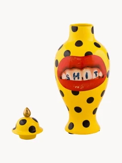 Sale SELETTI Vase en porcelaine avec couvercle Toiletpaper, haut. 47 cm