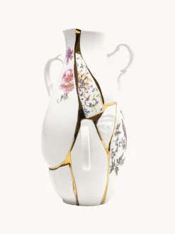Hot SELETTI Vase en porcelaine Kintsugi, haut. 32 cm