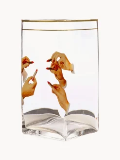 Hot SELETTI Vase en verre design , haut. 30 cm Lipsticks