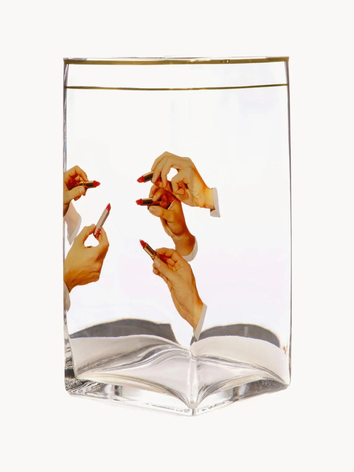 Hot SELETTI Vase en verre design , haut. 30 cm Lipsticks