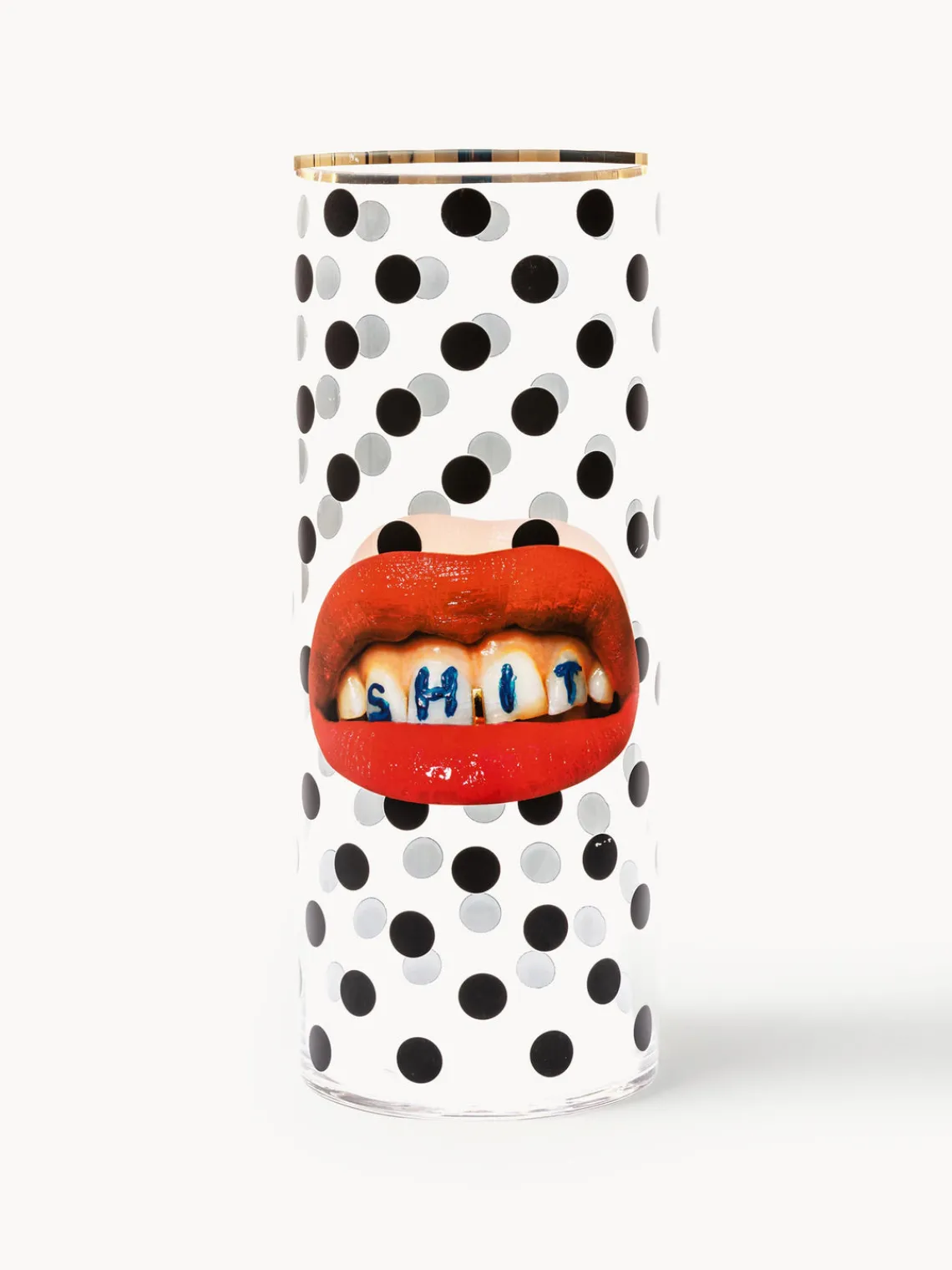 New SELETTI Vase en verre design , haut. 50 cm Toiletpaper