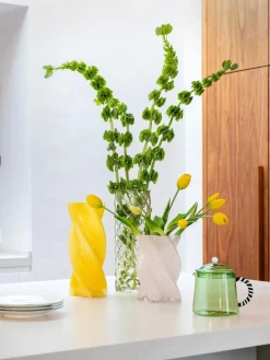 Sale &k Amsterdam Vase en verre fait main Marshmallow, haut. 20 cm