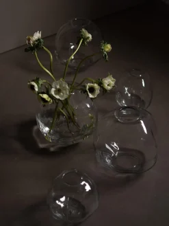 Clearance DBKD Vase en verre Pebble, Ø 28 cm Transparent