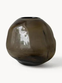 Clearance DBKD Vase en verre Pebble, Ø 28 cm Grège, translucide