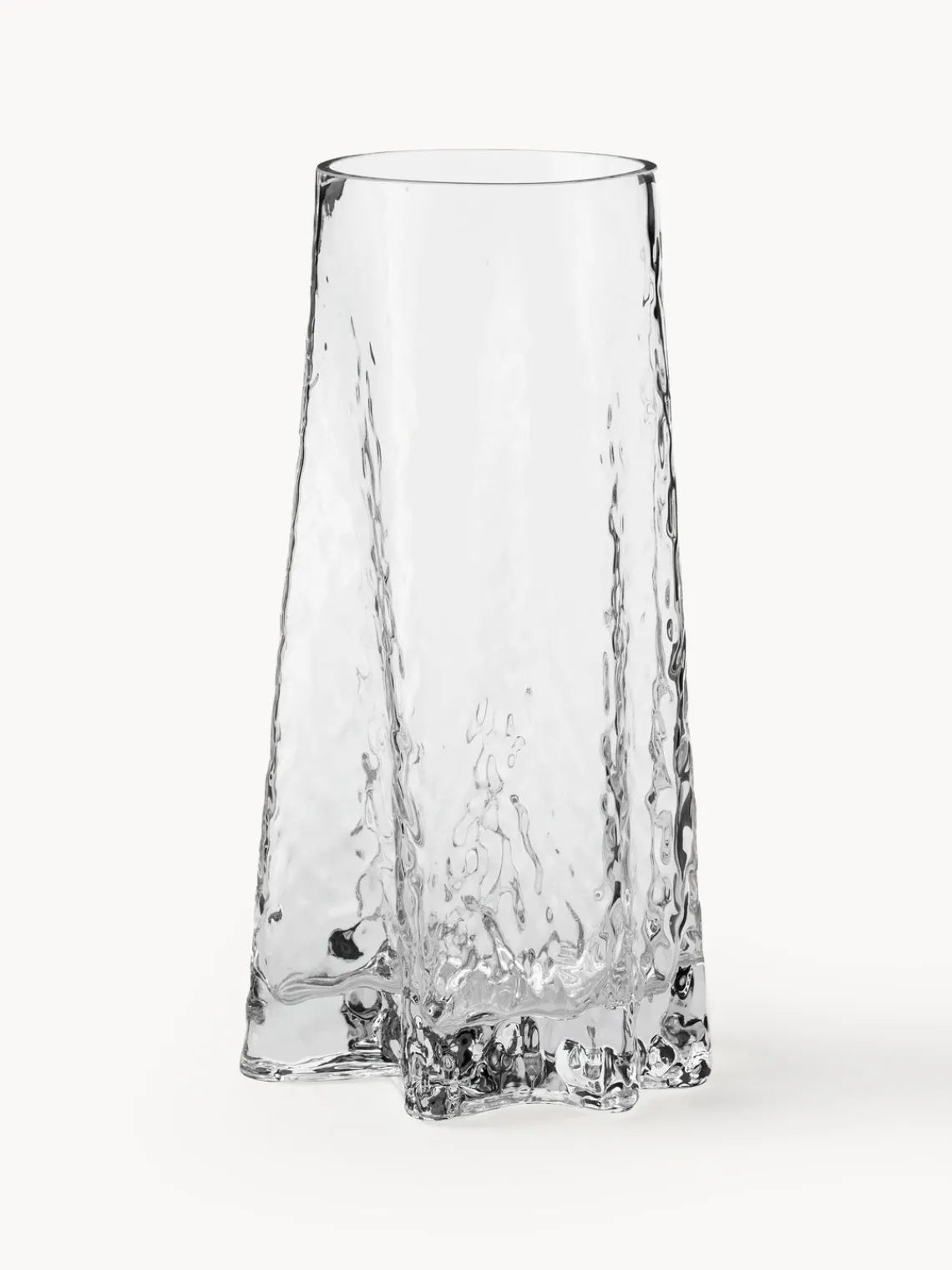 New Cooee Design Vase en verre soufflé bouche Gry, haut. 30 cm Transparent