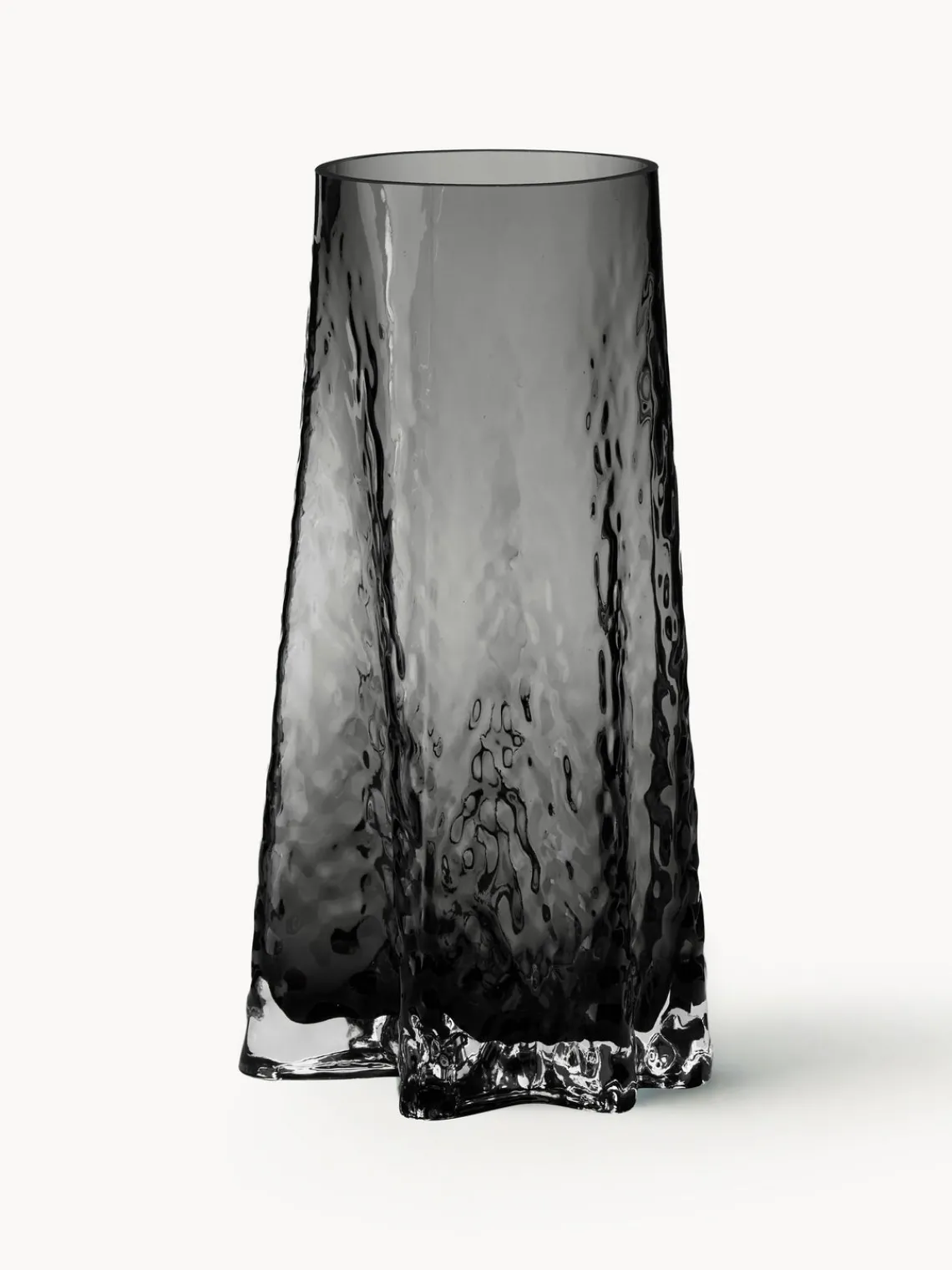 Clearance Cooee Design Vase en verre soufflé bouche Gry, haut. 30 cm Anthracite, translucide