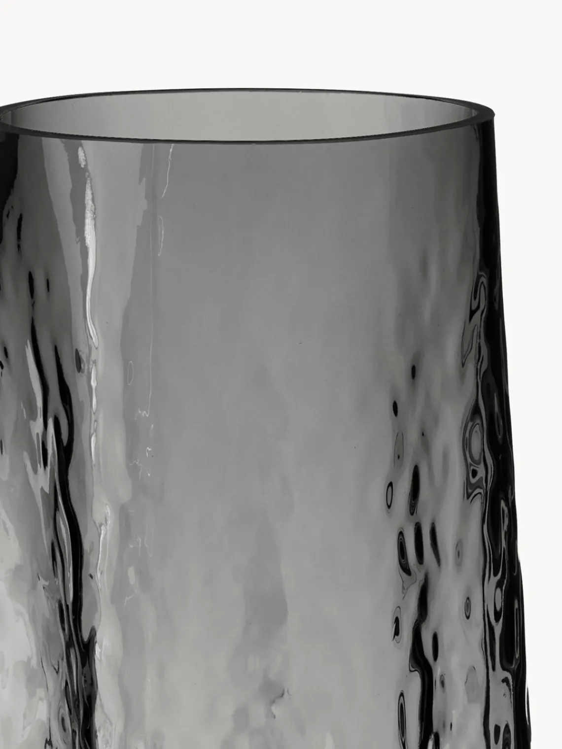 Clearance Cooee Design Vase en verre soufflé bouche Gry, haut. 30 cm Anthracite, translucide