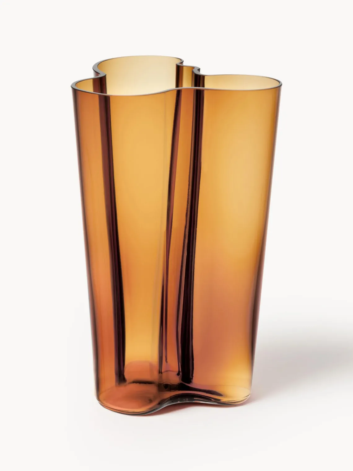 Best iittala Vase en verre soufflé bouche Aalto, haut. 25 cm Orange, transparent