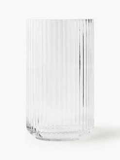 Hot Lyngby Porcelaen Vase en verre soufflé bouche Lyngby, haut. 25 cm Transparent