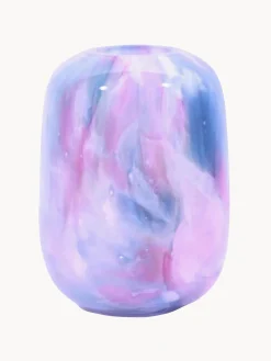 Fashion ANNA VON LIPA Vase en verre soufflé bouche Meadows, haut. 14 cm Tons roses et bleus