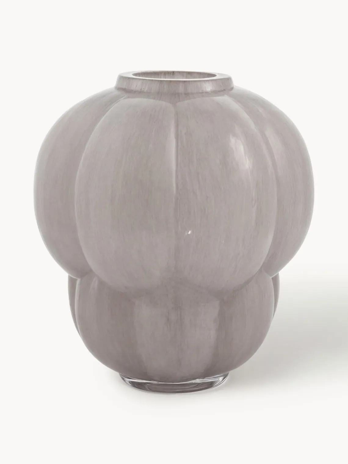 Clearance AYTM Vase en verre soufflé bouche Uva, haut. 22 cm Gris clair, haute brillance
