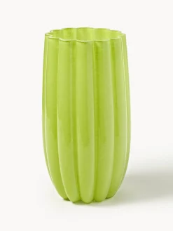 Online Pols Potten Vase en verre soufflé bouche Melon, haut. 38 cm Vert clair