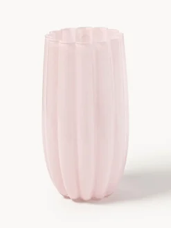 Outlet Pols Potten Vase en verre soufflé bouche Melon, haut. 38 cm Rose pâle
