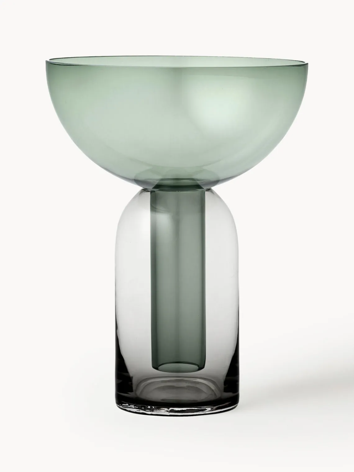 Online AYTM Vase en verre Torus, haut. 20 cm Gris foncé, vert foncé, transparent