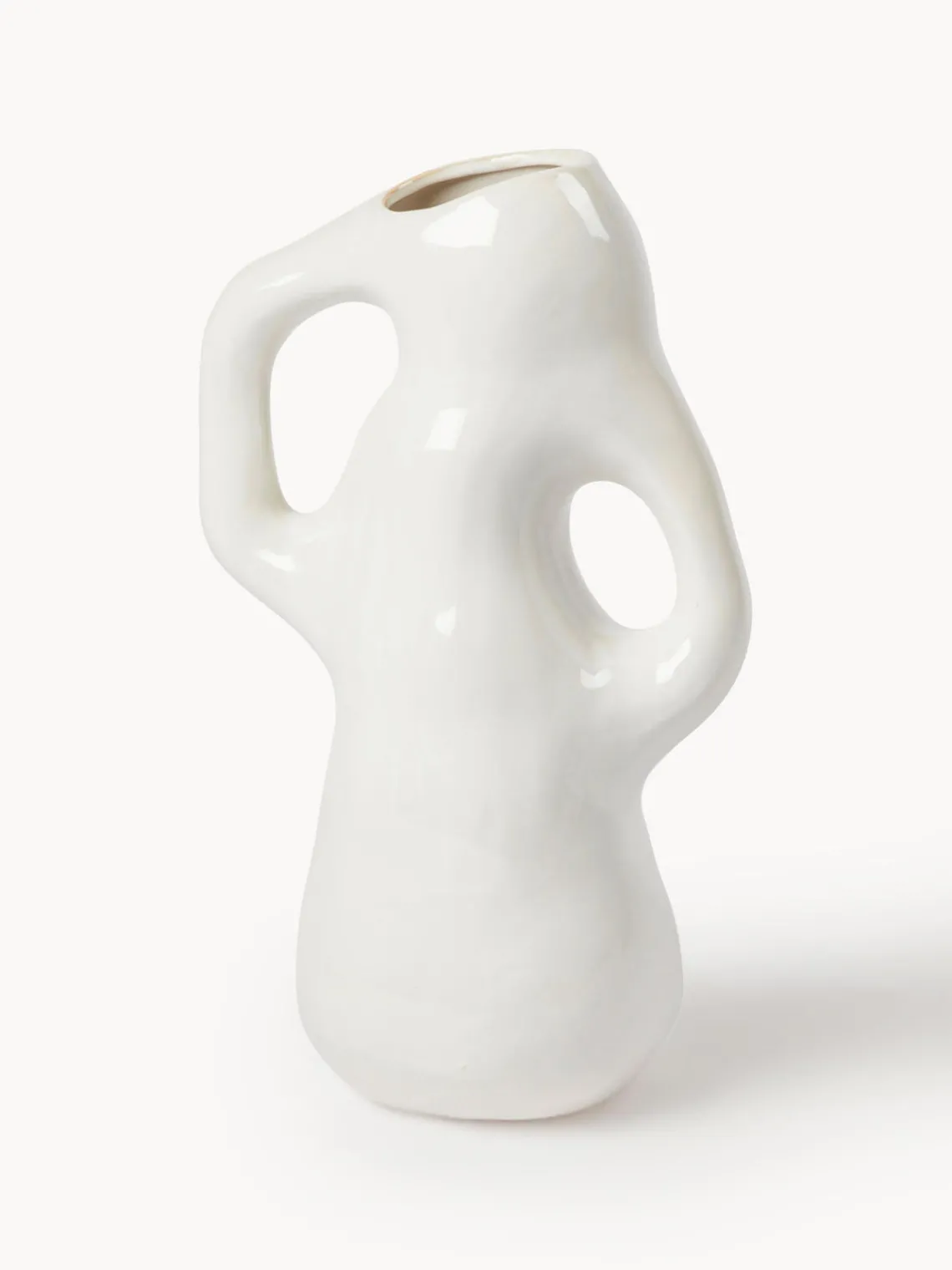 Hot Broste Copenhagen Vase fait main Isolde, haut. 35 cm Blanc, haute brillance