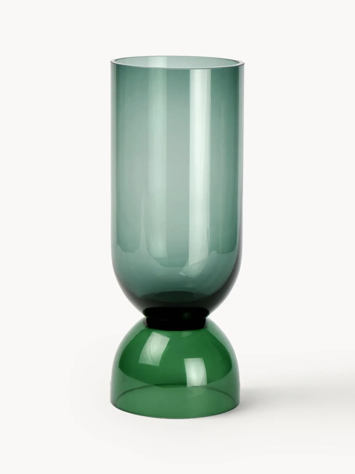 Best LAMBERT Vase fait main Vasari, haut. 32 cm Tons verts, transparent