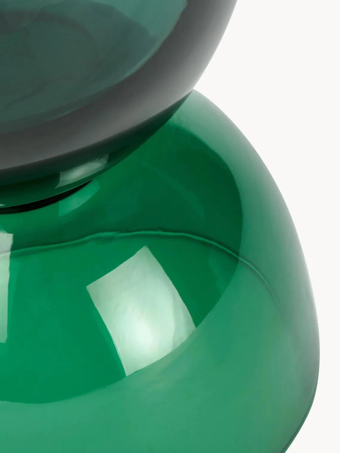 Best LAMBERT Vase fait main Vasari, haut. 32 cm Tons verts, transparent