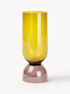 Sale LAMBERT Vase fait main Vasari, haut. 32 cm Jaune soleil, rouge rouille, transparent