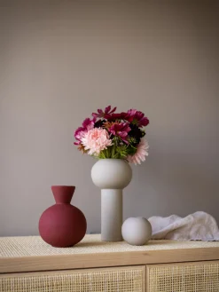 Sale Cooee Design Vase peint à la main Pillar, haut. 24 cm Beige clair
