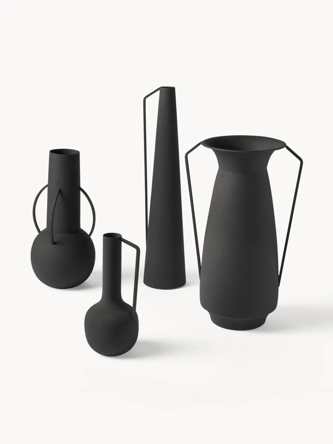 Fashion Pols Potten Vases design Roman, 4 pièces Noir