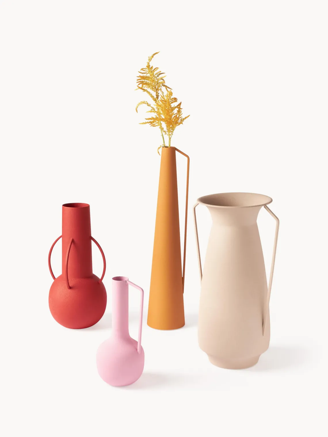Online Pols Potten Vases design Roman, 4 pièces Orange, rouge rouille, vieux rose, beige clair