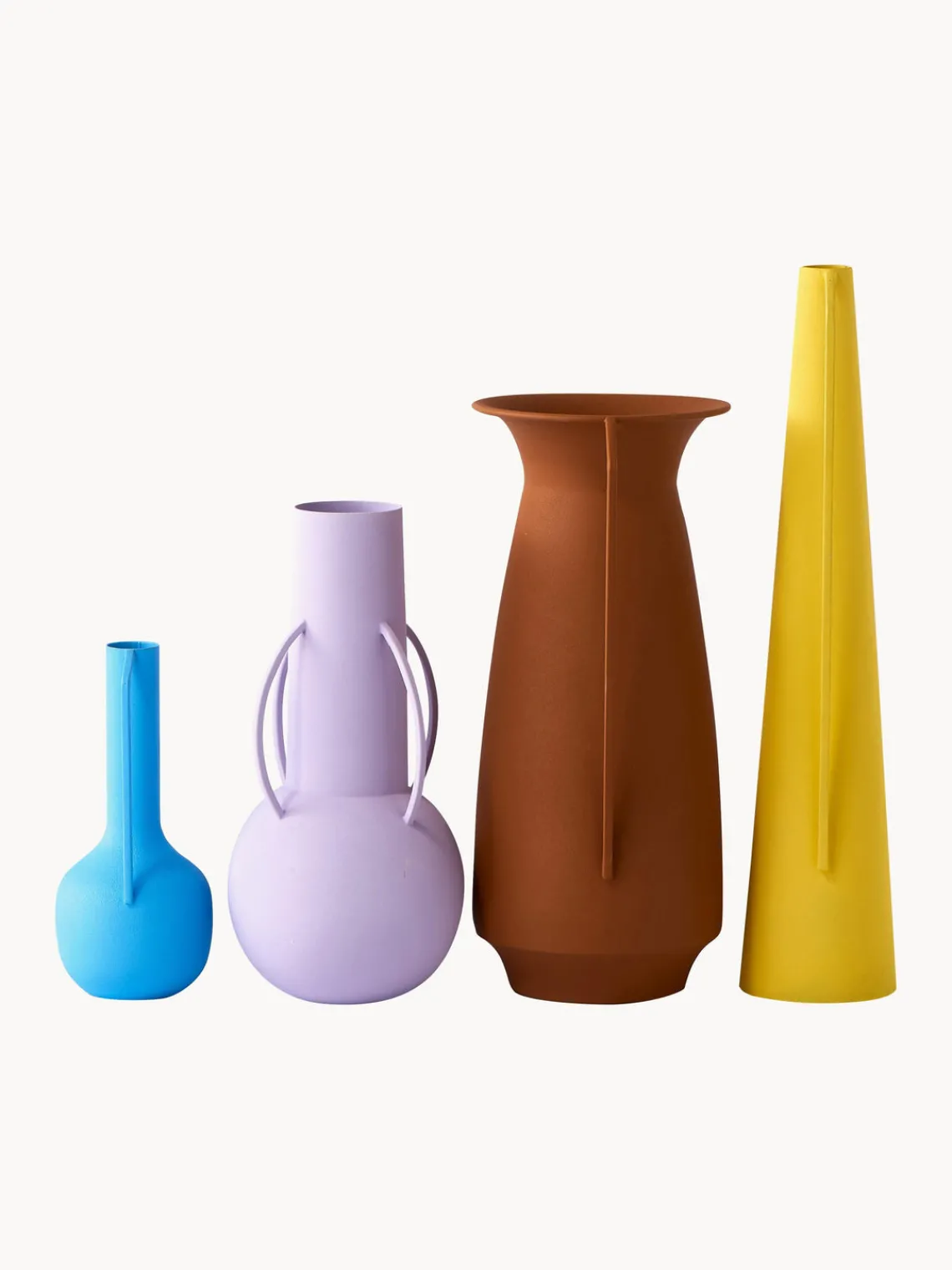 Sale Pols Potten Vases design Roman, 4 pièces Lilas, brun, jaune, bleu ciel