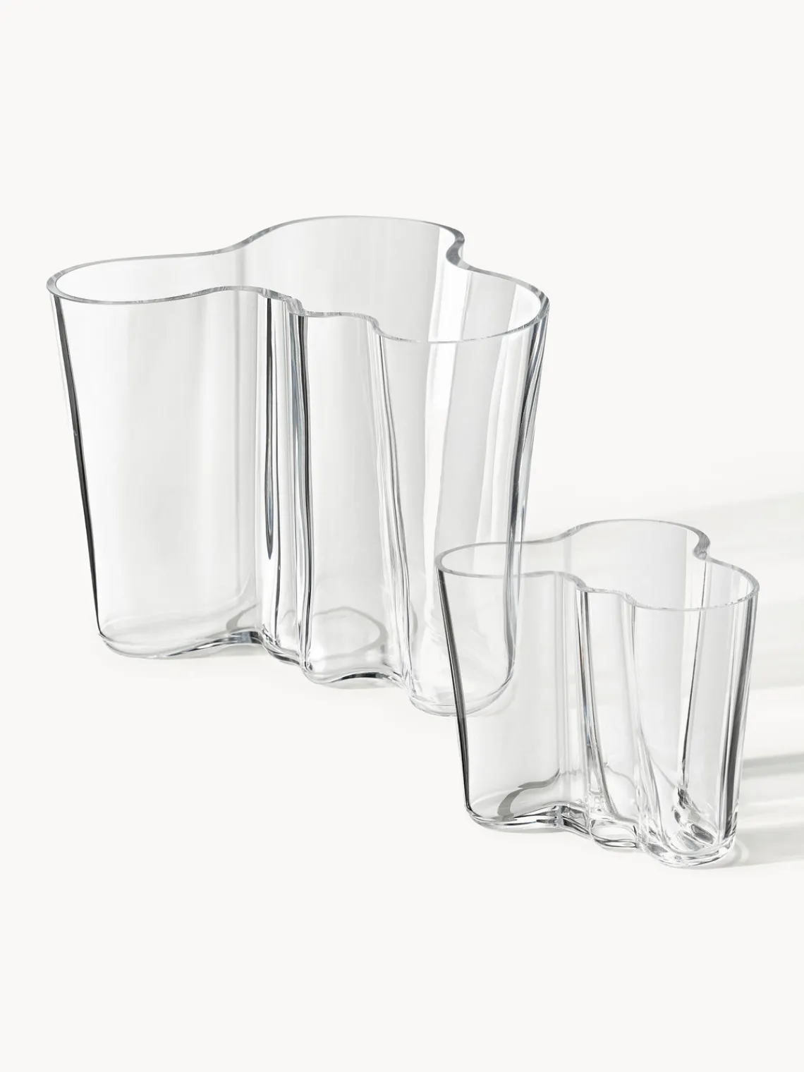 Clearance iittala Vases en verre soufflé bouche Aalto, 2 élém.