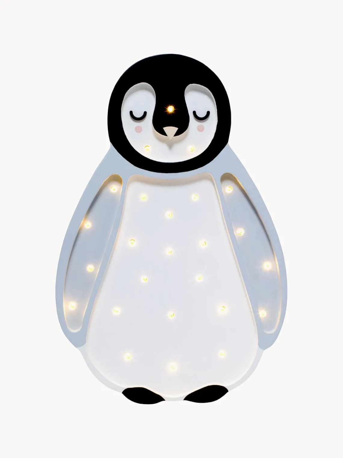 New Little Lights Veilleuse LED faite main avec minuterie et télécommande Baby Penguin, intensité lumineuse variable