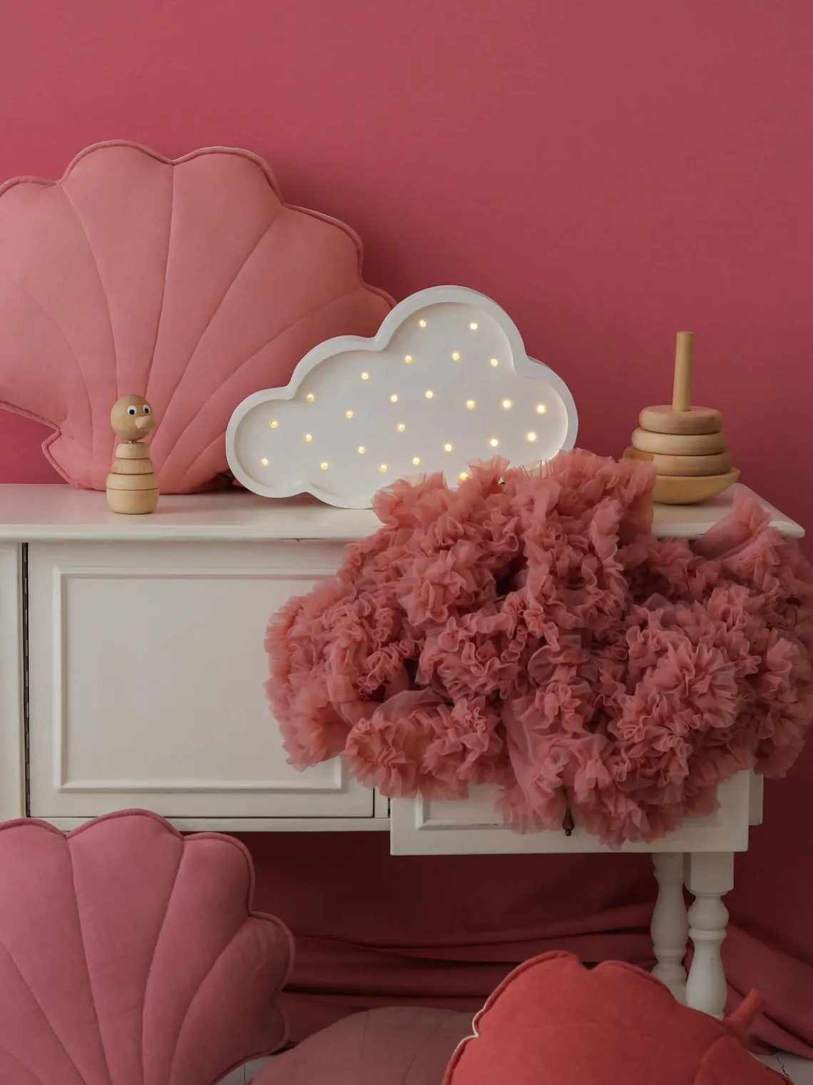 Clearance Little Lights Veilleuse LED faite main avec minuterie et télécommande Cloud, intensité lumineuse variable
