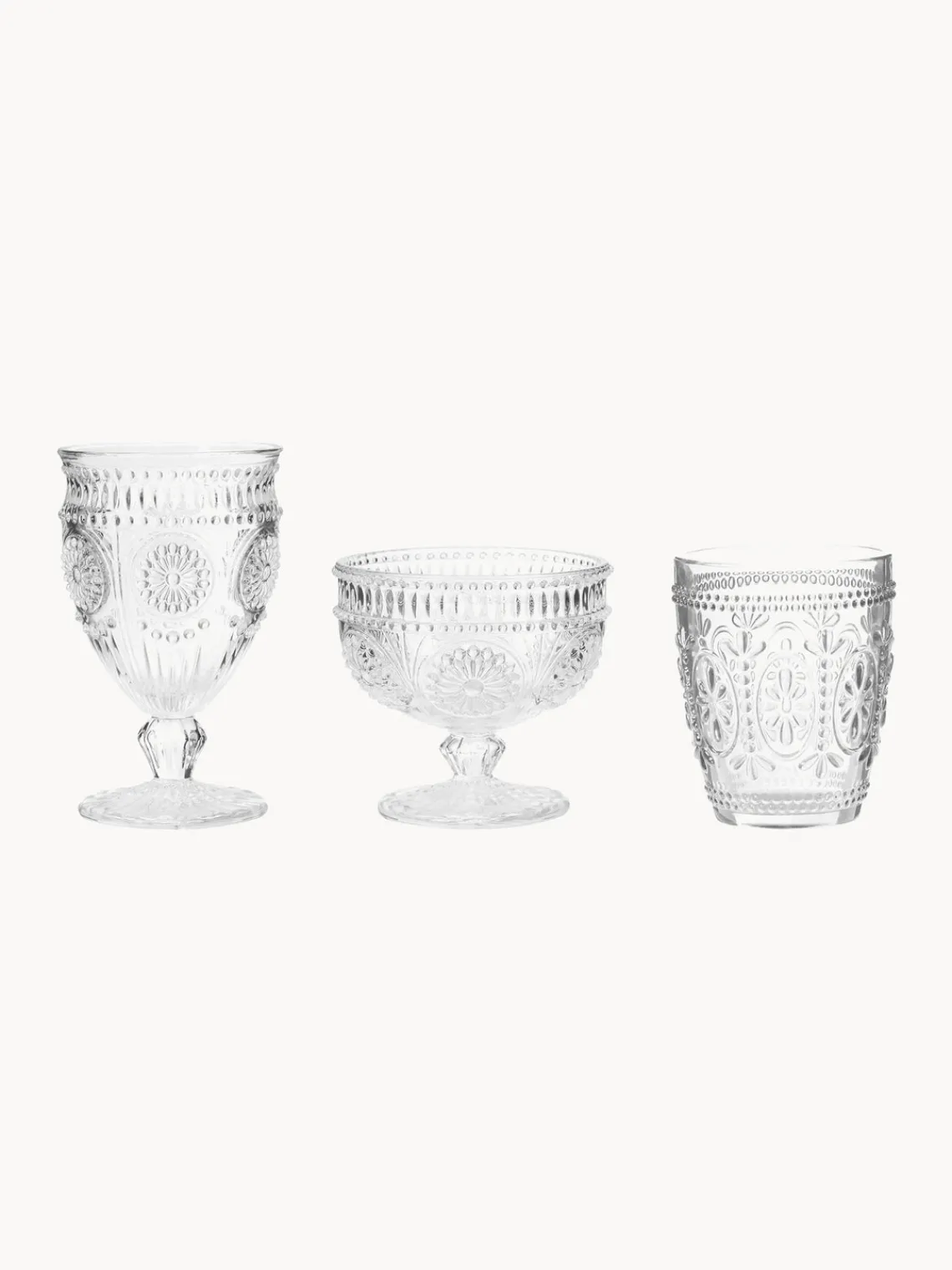 Best Cote Table Verre à eau décoratif Chambord, 6 pièces