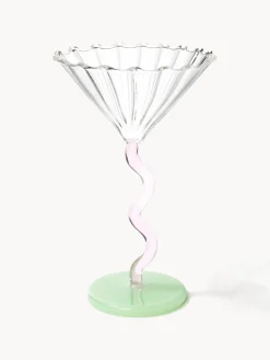 Fashion &k Amsterdam Verres à cocktail Curve, 2 pièces Transparent, violet, vert clair