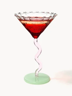 Fashion &k Amsterdam Verres à cocktail Curve, 2 pièces Transparent, violet, vert clair