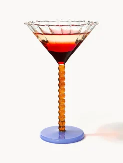 Sale &k Amsterdam Verres à cocktail Perle, 2 pièces Transparent, brun clair bleu