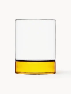 New ICHENDORF Verres à eau artisanaux Bamboo Groove, 2 pièces