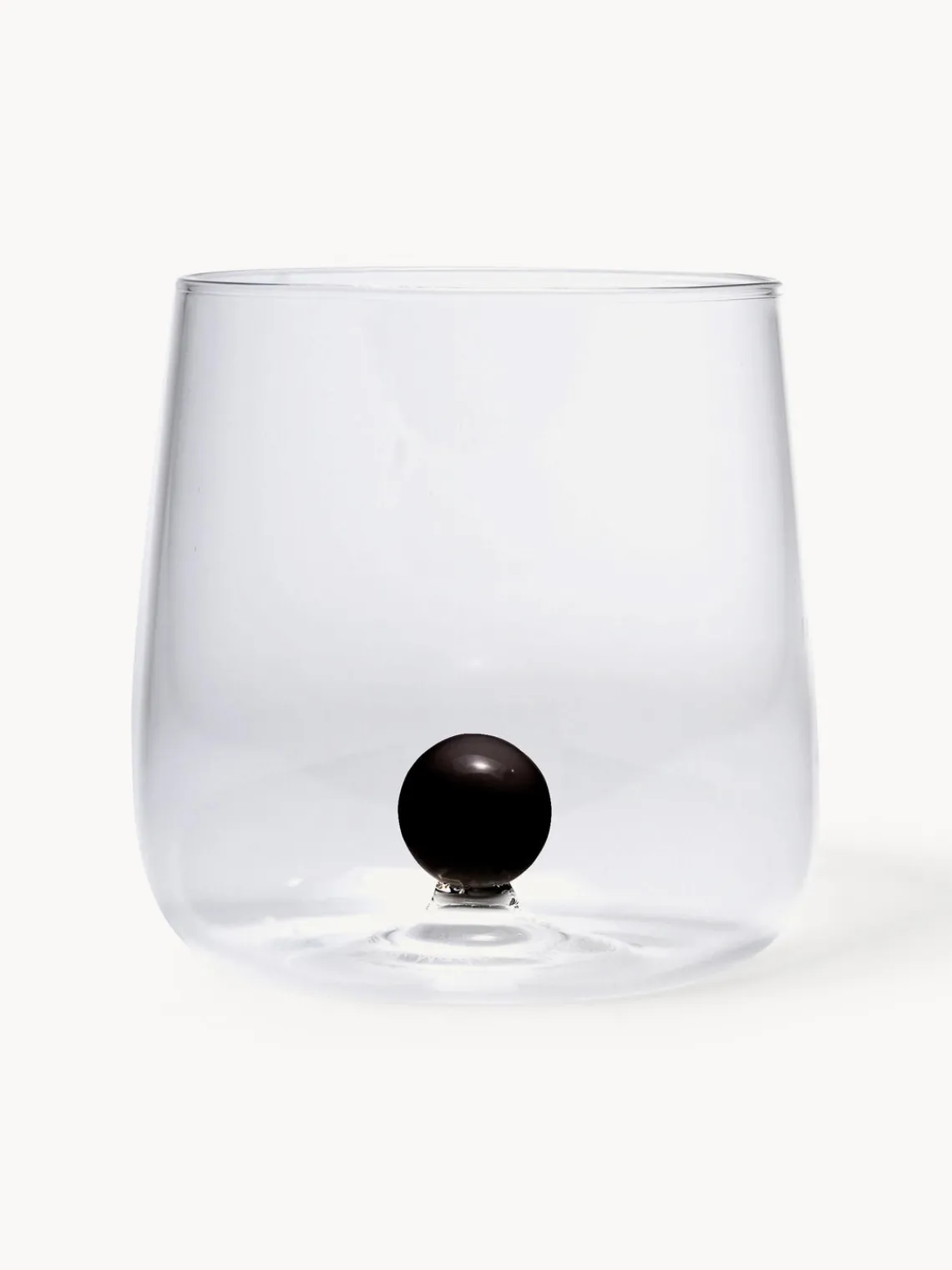 Discount zafferano Verres à eau artisanaux Bilia, 6 pièces Transparent, noir