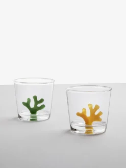 Clearance ICHENDORF Verres à eau artisanaux Coral Reef, 6 élém.