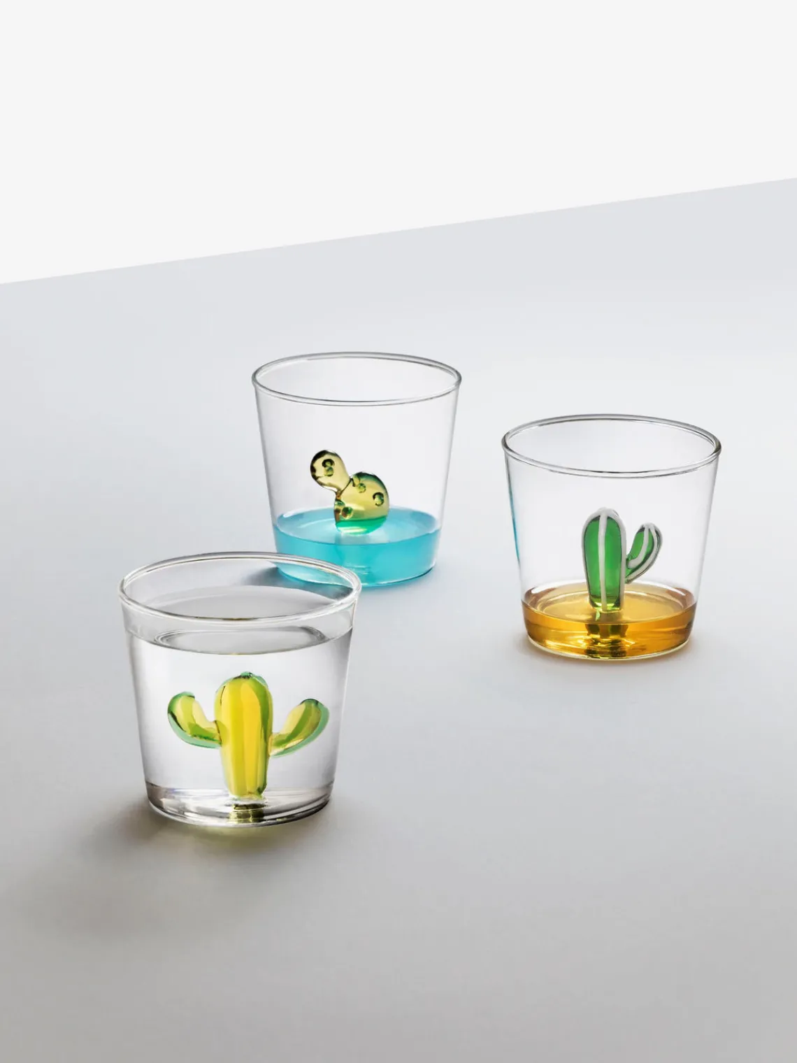 Clearance ICHENDORF Verres à eau artisanaux Desert Plants, 6 élém.