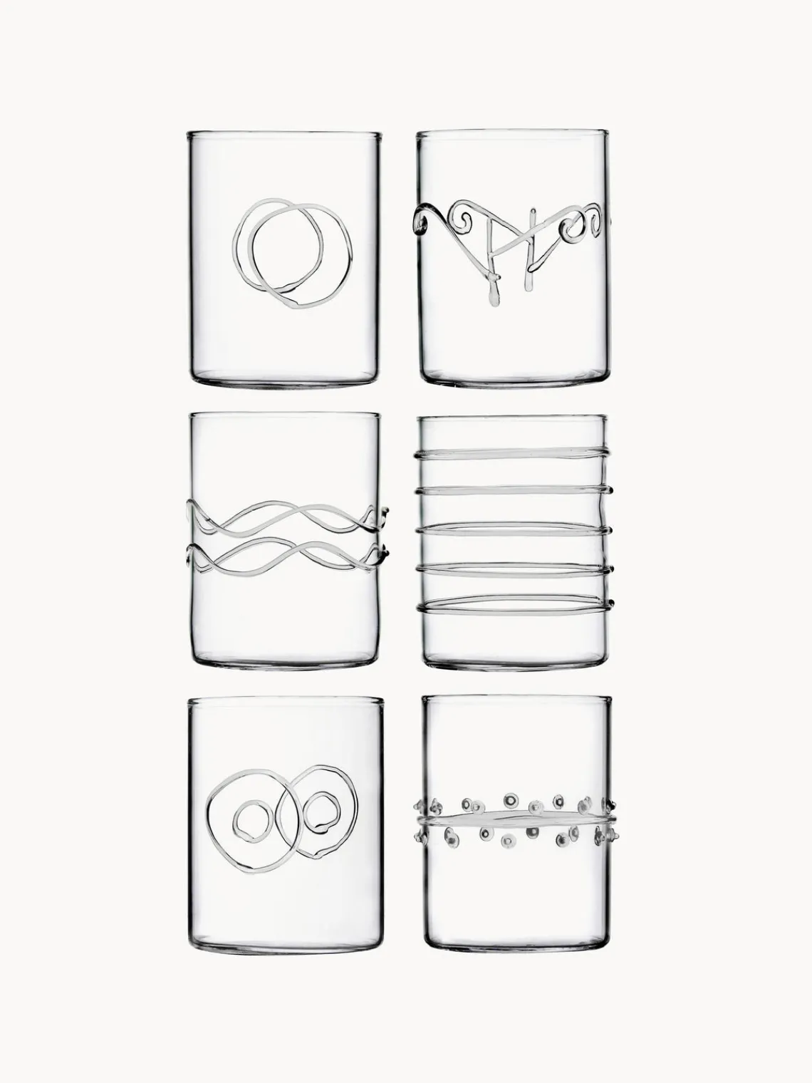 Online ICHENDORF Verres à eau artisanaux Deco' Clear, 6 élém.