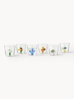Clearance ICHENDORF Verres à eau artisanaux Marine Garden, 6 élém.