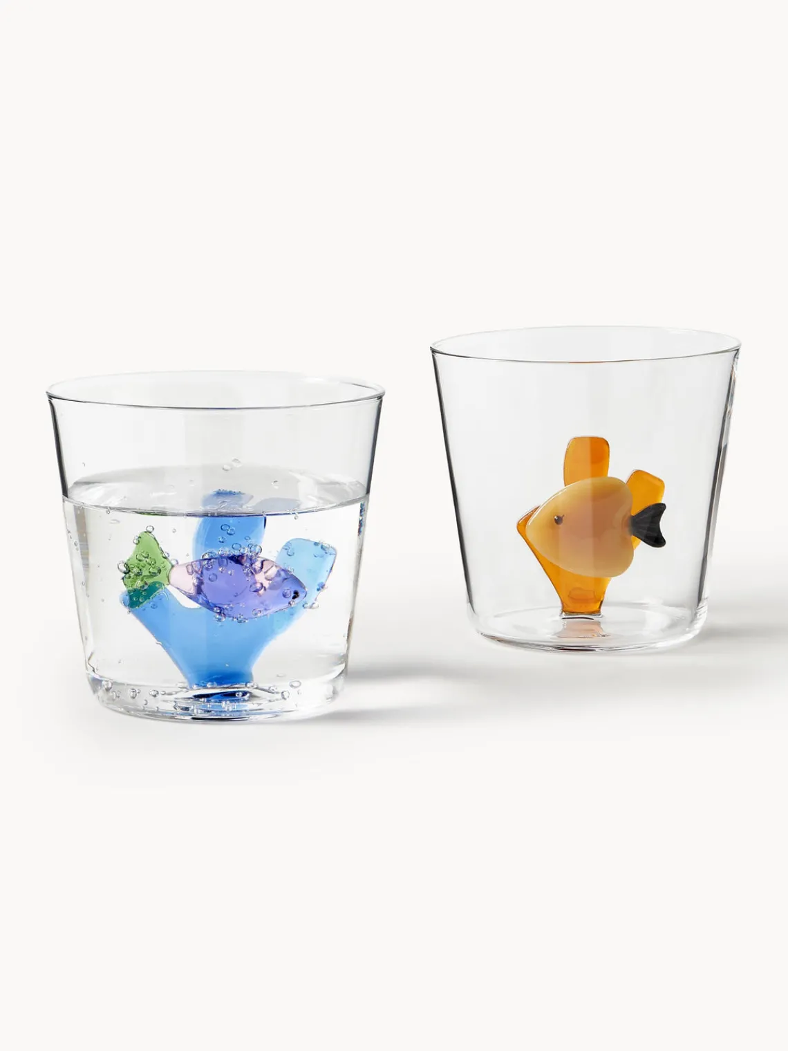 Clearance ICHENDORF Verres à eau artisanaux Marine Garden, 6 élém.