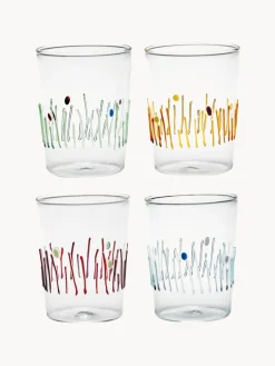 Hot zafferano Verres à eau artisanaux Quattro, 4 élém.