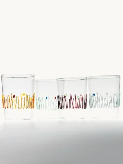 Hot zafferano Verres à eau artisanaux Quattro, 4 élém.