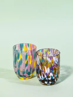 Clearance ANNA VON LIPA Verres à eau artisanaux Splash, 6 pièces