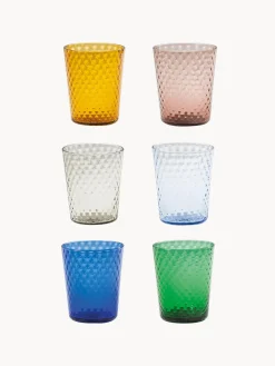 Fashion zafferano Verres à eau artisanaux Veneziano, 6 élém.