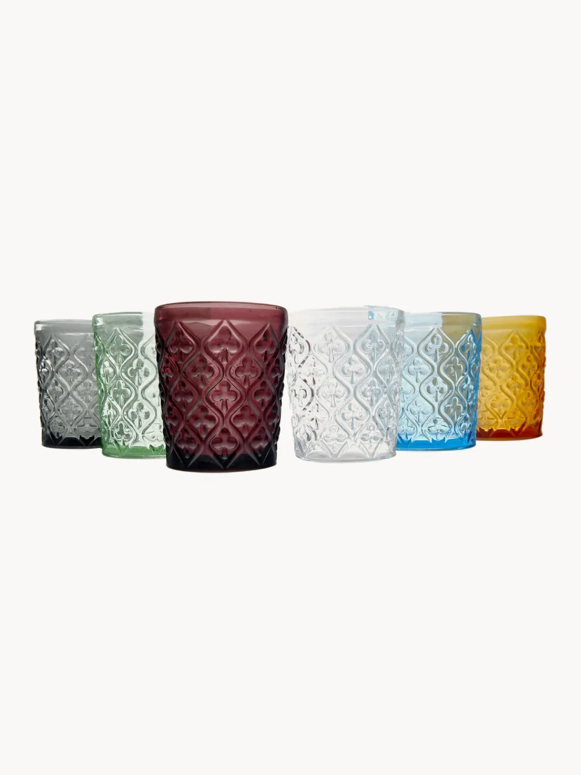 Online Villa D'Este Home Tivoli Verres à eau avec embossage décoratif Marrakech, 6 élém.