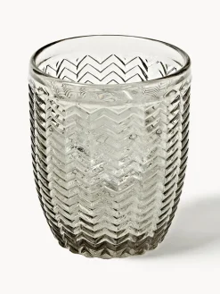 New Villa D'Este Home Tivoli Verres à eau avec embossage décoratif Geometrie, 6 élém.