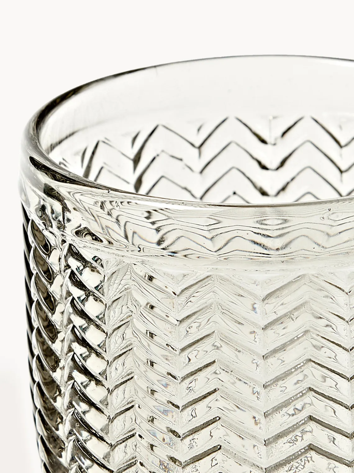 New Villa D'Este Home Tivoli Verres à eau avec embossage décoratif Geometrie, 6 élém.